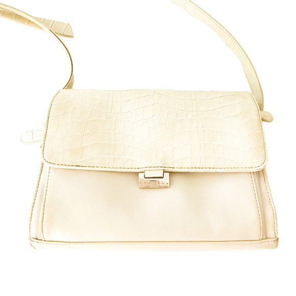 CORNELL IVORY LEATHER PURSE BAG - Picture 1 of 7